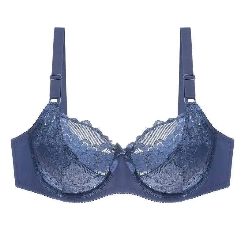 Sexy Unlined Thin Lace Bra for Women Big Cup Plus Size Full Coverage Soft Underwear Brassiere - The Lady's Haven Boutique