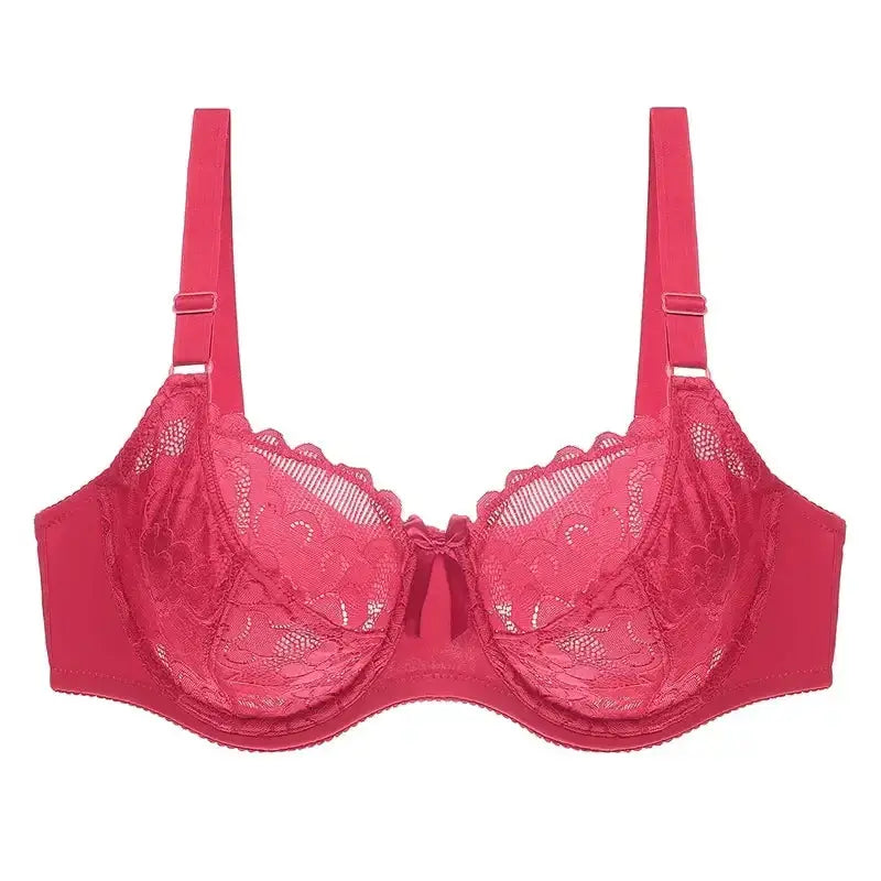 Sexy Unlined Thin Lace Bra for Women Big Cup Plus Size Full Coverage Soft Underwear Brassiere - The Lady's Haven Boutique