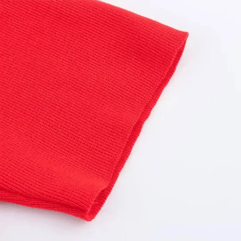 Close-up of red fabric sleeve detail for casual fashion cropped jacket by The Lady's Haven Boutique