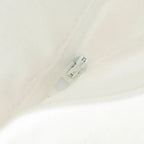 Close up of white zipper detail on summer office vest and shorts outfit from The Lady's Haven Boutique