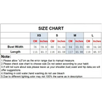 Size chart for sleeveless backless midi dress showing bust width and length in centimeters and inches