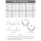 Size chart and measurement guide for small chest lifting underwear showing under bust, cup height, waist, and length dimensions