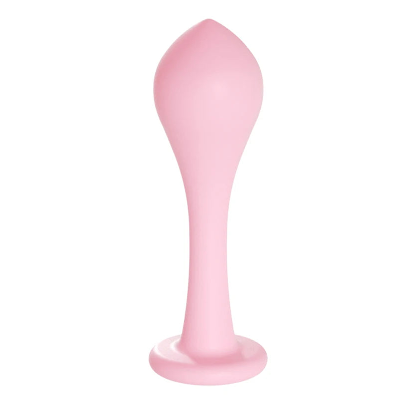 Soft anal plug set for women in pink silicone for comfortable and easy use
