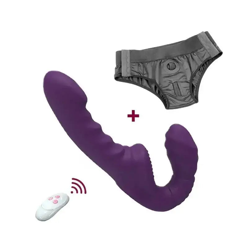 Strapless Strap - on Dildo Vibrator with Remote Control for Women Lesbian Couples G - Spot Double - Ended Adult Sex Toys with 10 Modes - The Lady's Haven