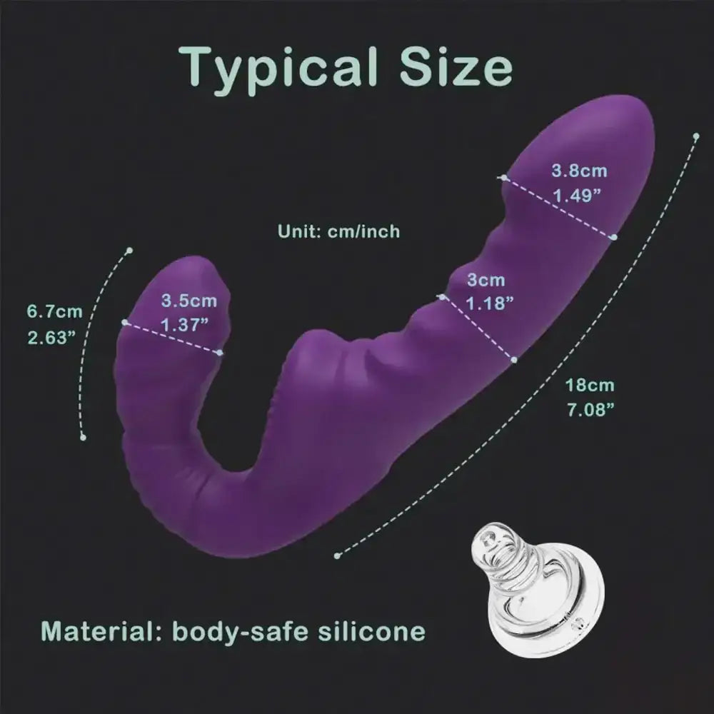 Strapless Strap - on Dildo Vibrator with Remote Control for Women Lesbian Couples G - Spot Double - Ended Adult Sex Toys with 10 Modes - The Lady's Haven