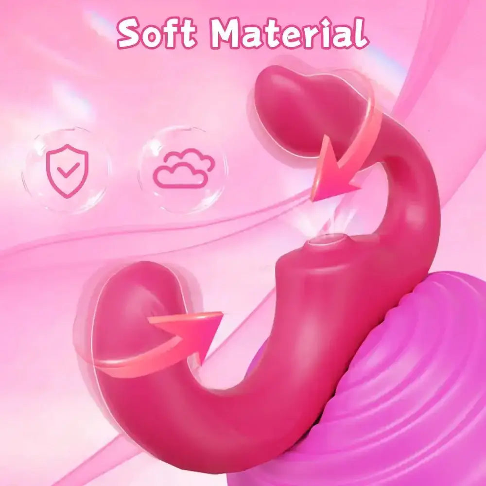 Strapless Strap On G Spot Dildo Vibrator Double - Ended Vibrating Flapping Vibrators Adult Sex Toys for Women Lesbians Couples Gay - The Lady's Haven