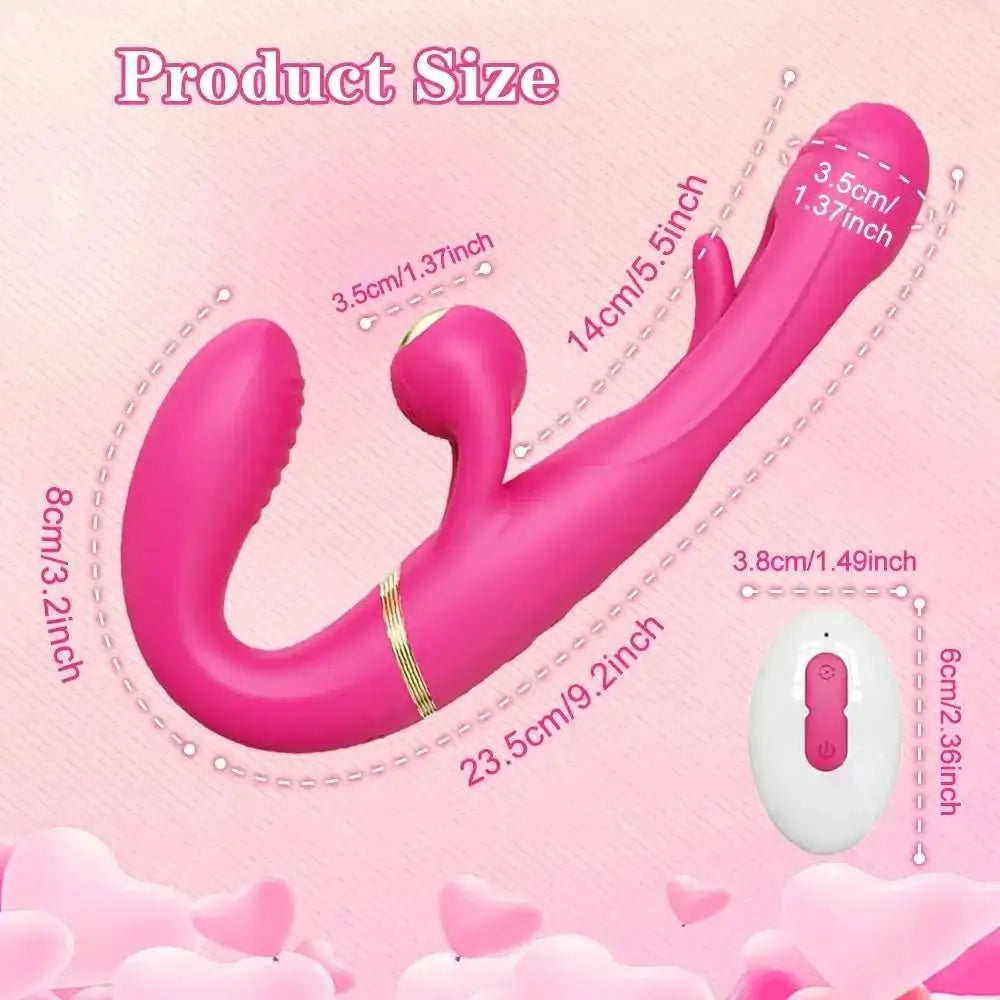 Strapless Strap On G Spot Dildo Vibrator Double - Ended Vibrating Flapping Vibrators Adult Sex Toys for Women Lesbians Couples Gay - The Lady's Haven
