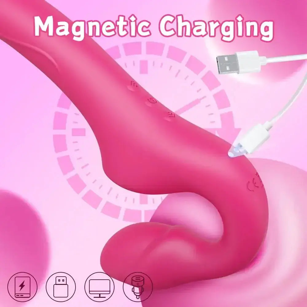 Strapless Strap On G Spot Dildo Vibrator Double - Ended Vibrating Flapping Vibrators Adult Sex Toys for Women Lesbians Couples Gay - The Lady's Haven