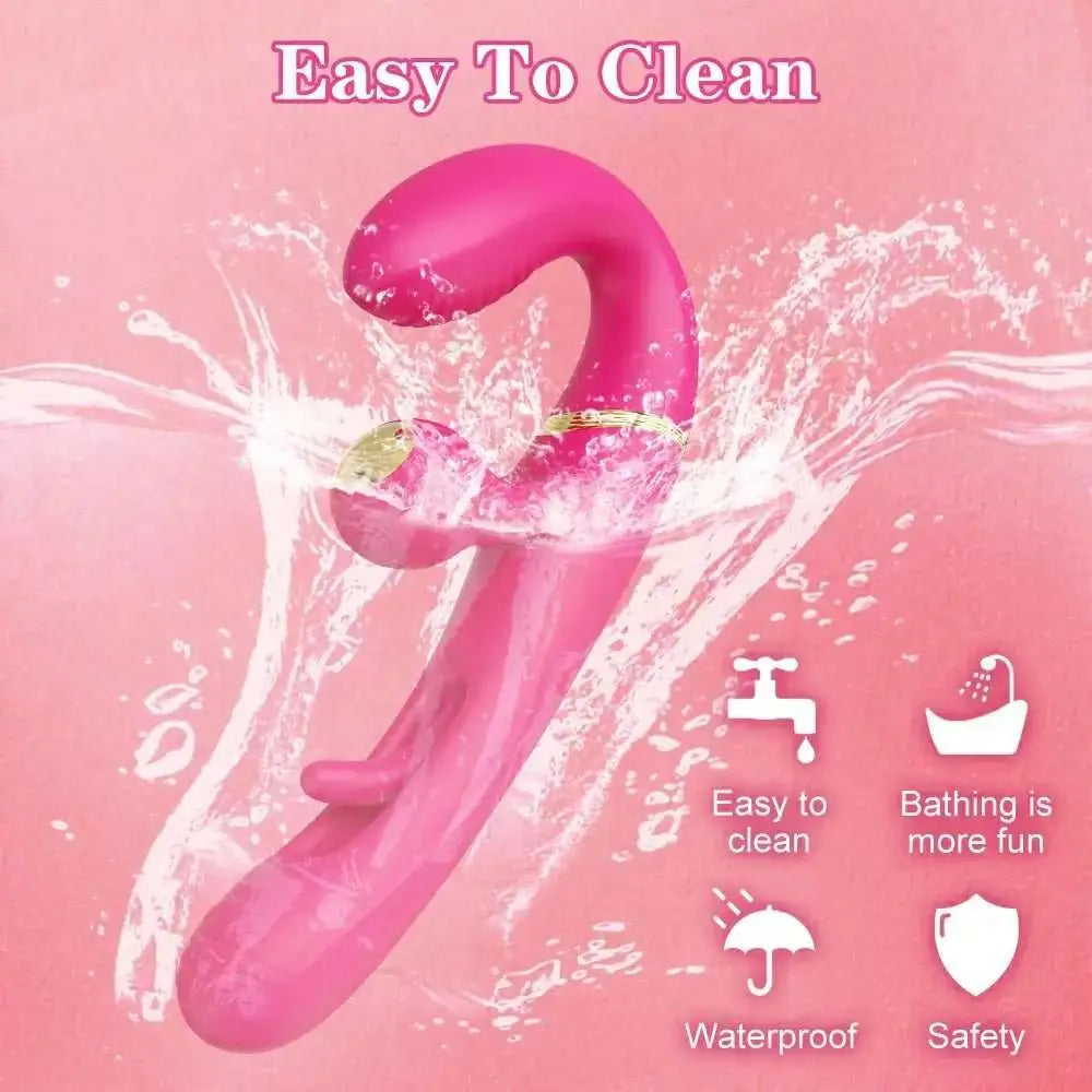 Strapless Strap On G Spot Dildo Vibrator Double - Ended Vibrating Flapping Vibrators Adult Sex Toys for Women Lesbians Couples Gay - The Lady's Haven