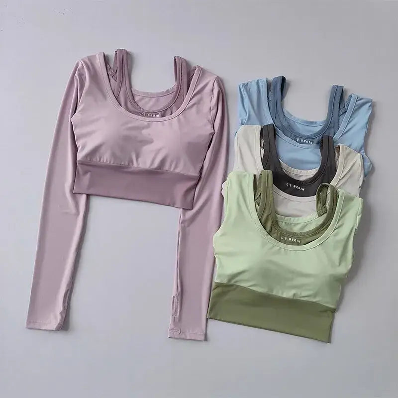 Stylish Workout T-Shirt with Pads Various Colors - The Lady's Haven Boutique