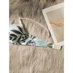 Summer leaf print lingerie set bra with adjustable straps and hook closure from The Lady's Haven Boutique