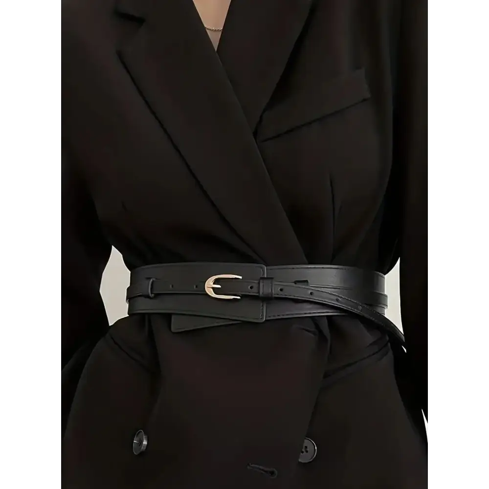 Synthetic Leather Vintage Wide Belt for Women - The Lady's Haven Boutique