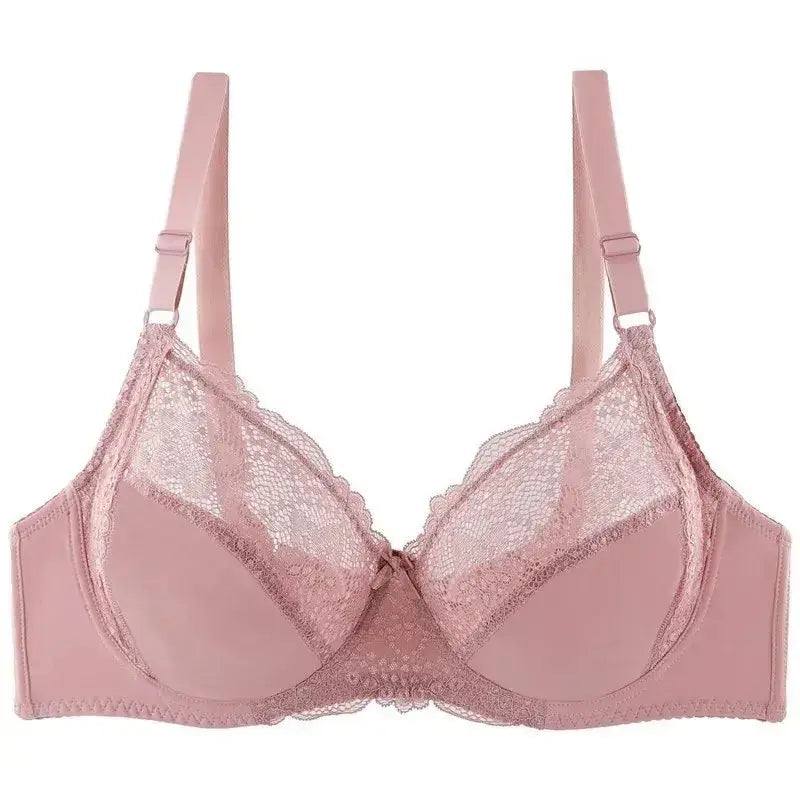 Thin Cup Bras for Women Adjusted Straps Underwire Bra Sexy Lace Bralette Lingerie Top Plus Size 38C to 48DD - The Lady's Haven Boutique