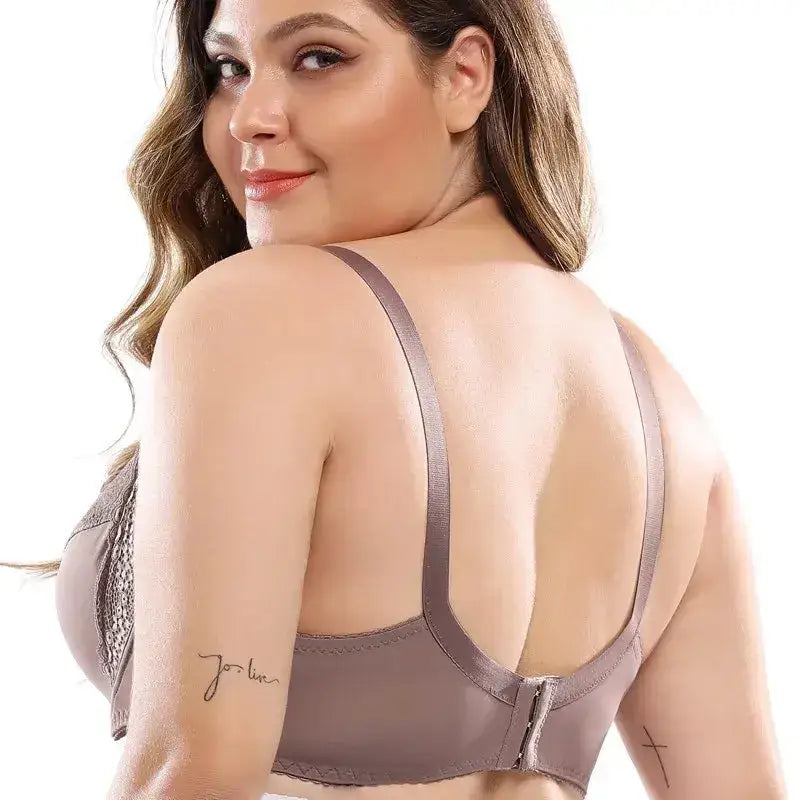 Thin Cup Bras for Women Adjusted Straps Underwire Bra Sexy Lace Bralette Lingerie Top Plus Size 38C to 48DD - The Lady's Haven Boutique