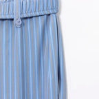 The Lady's Haven Boutique blue striped casual summer lounge set with elastic waistband and button detail