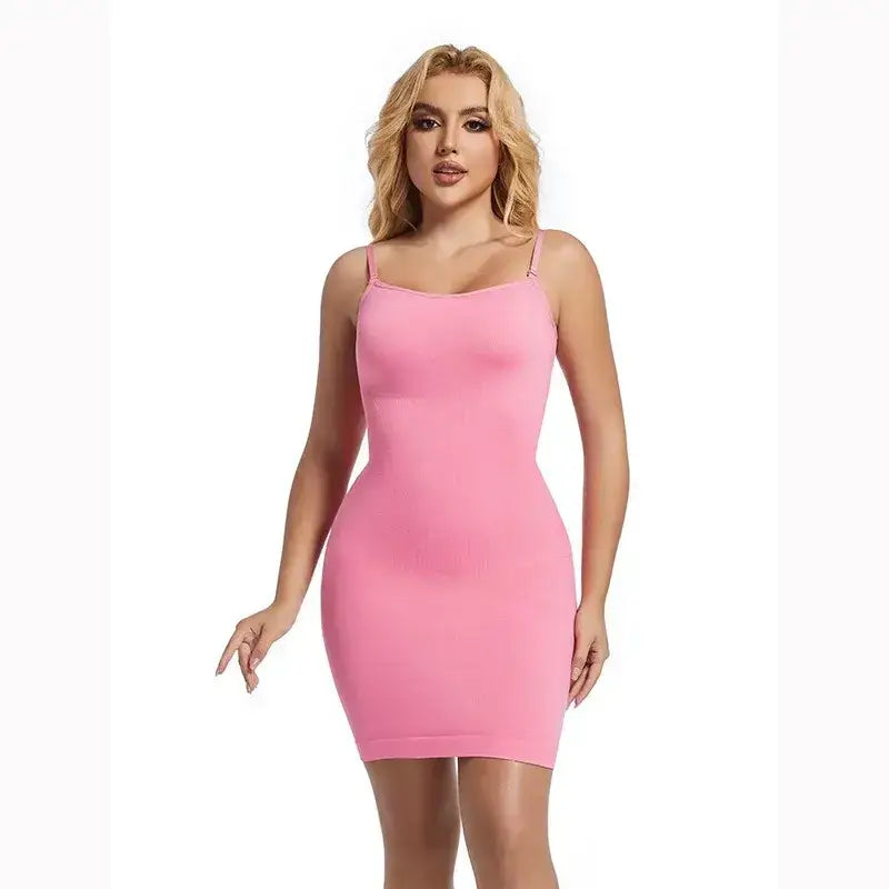 Pink tummy control body shaper for women with adjustable straps from The Lady's Haven Boutique