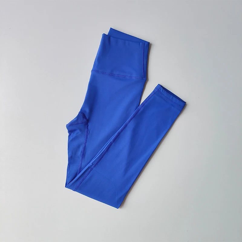 Vibrant blue leggings from The Lady's Haven Boutique, perfect for two piece workout clothing for women