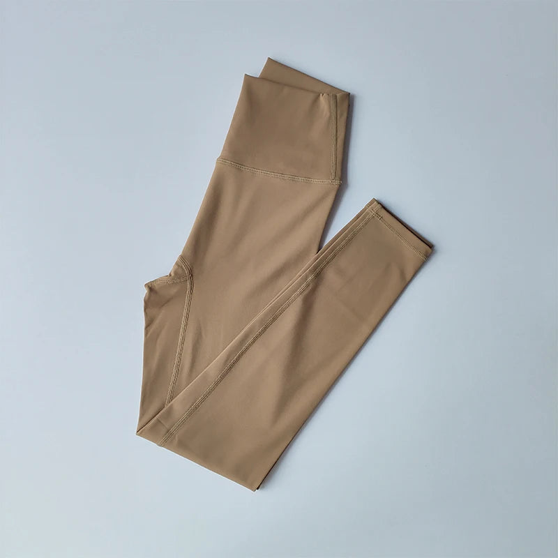 Beige leggings from The Lady's Haven Boutique as part of two piece workout clothing for women