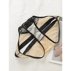 Breathable patchwork lingerie for women in beige and black with lace detailing from The Lady's Haven Boutique