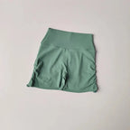 Mint Green Drawstring Sports Shorts for Women with Comfortable Fit and Stretchy Fabric