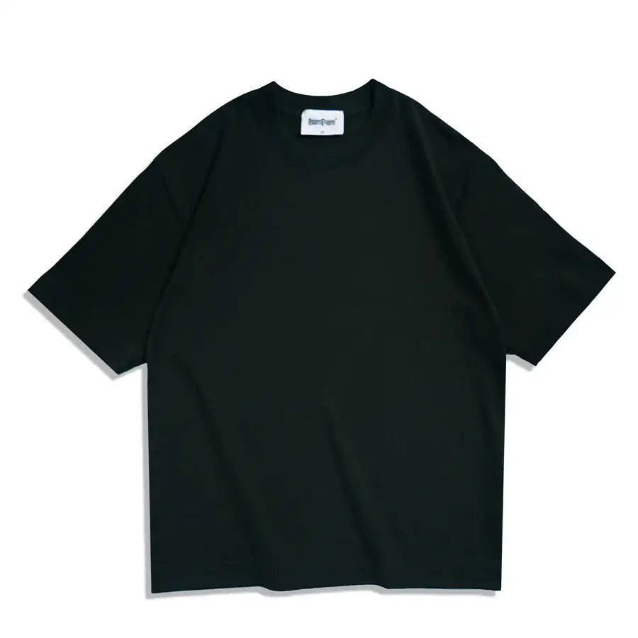 WAVLATII Oversized Summer T Shirts for Women Streetwear Tees in black, featuring a loose fit and O-neck design.