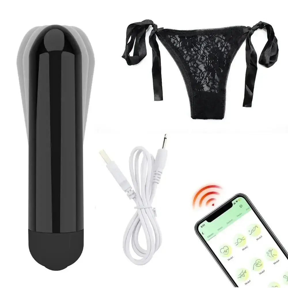 Wearable bullet vibrator G-spot clitoris stimulation adult sex toy with app remote control vibration invisible strap