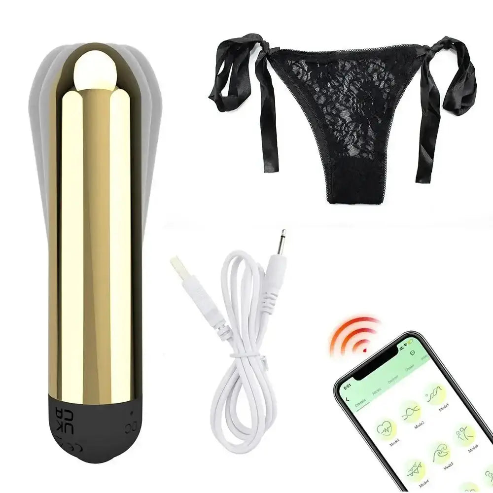 Wearable bullet vibrator G-spot clitoris stimulation adult sex toy with app remote control vibration invisible strap