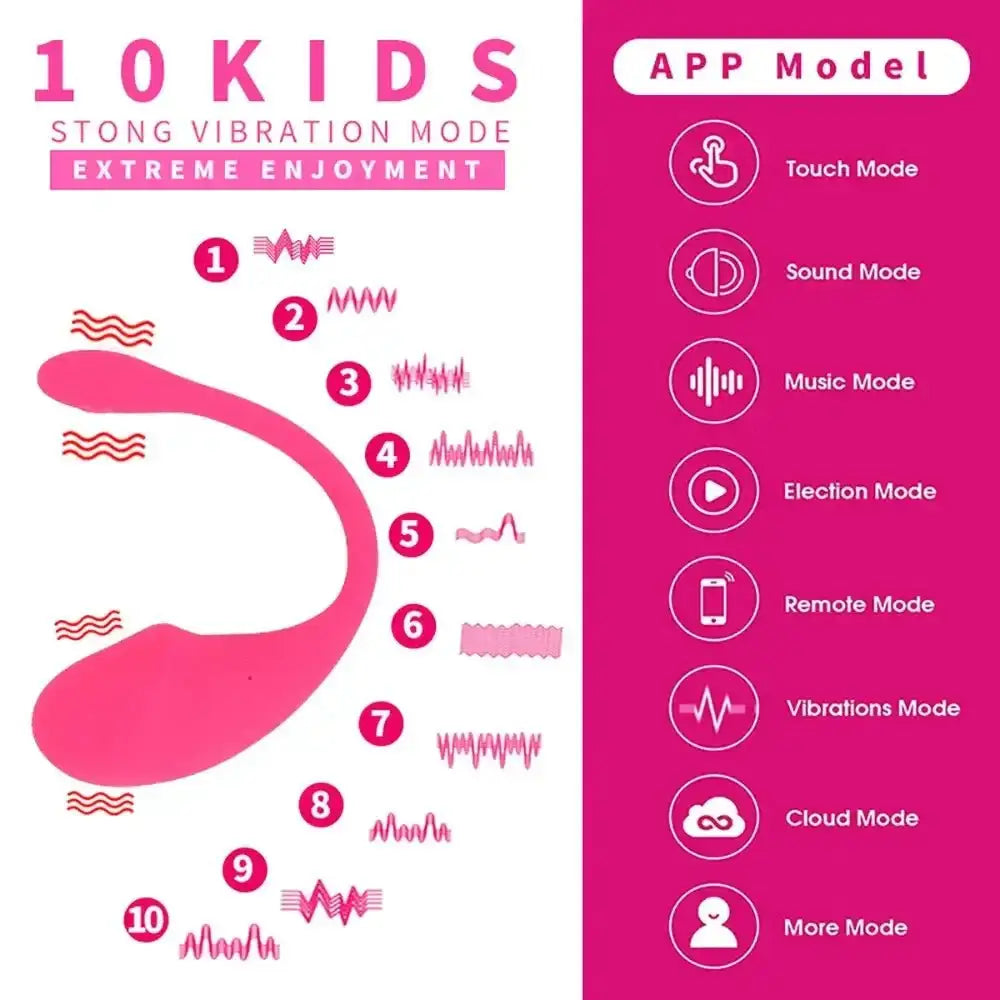 Wearable Dildo APP Vibrator for Woman Remote Control Bluetooth Vibrator Sex Toy Smartphone Long Distance Remote Control 18 - The Lady's Haven