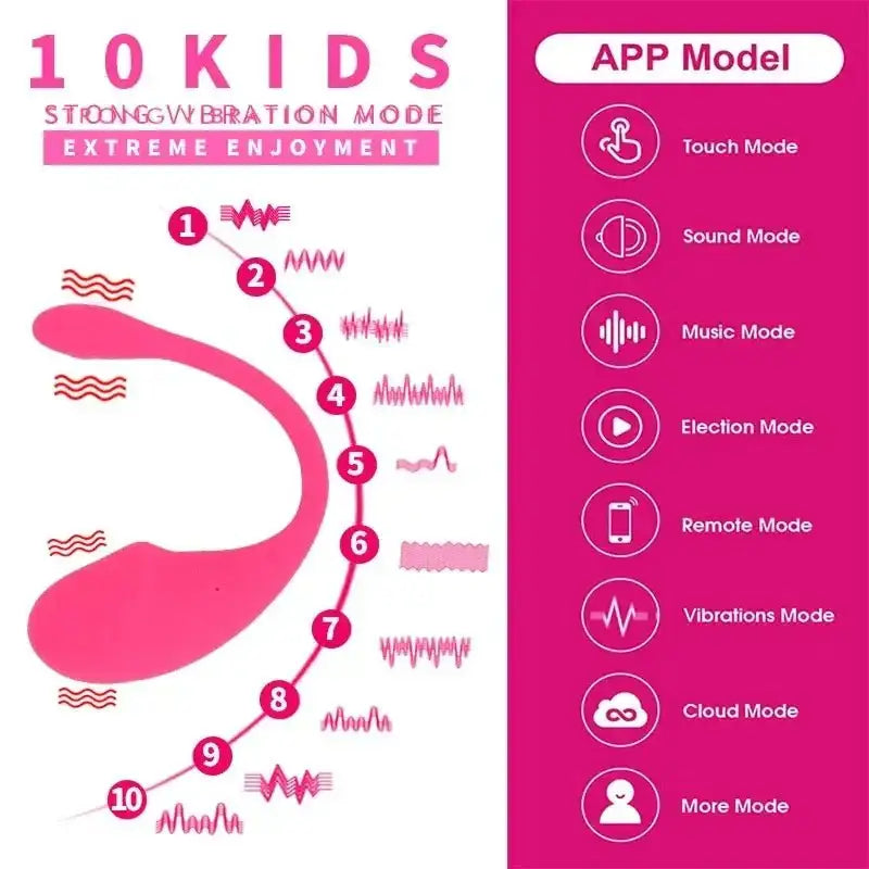 Wearable Dildo APP Vibrator for Woman Remote Control Bluetooth Vibrator Sex Toy Smartphone Long Distance Remote Control 18 - The Lady's Haven