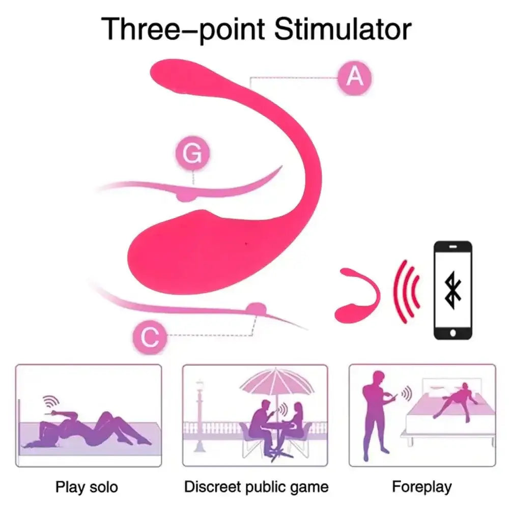 Wearable Dildo APP Vibrator for Woman Remote Control Bluetooth Vibrator Sex Toy Smartphone Long Distance Remote Control 18 - The Lady's Haven