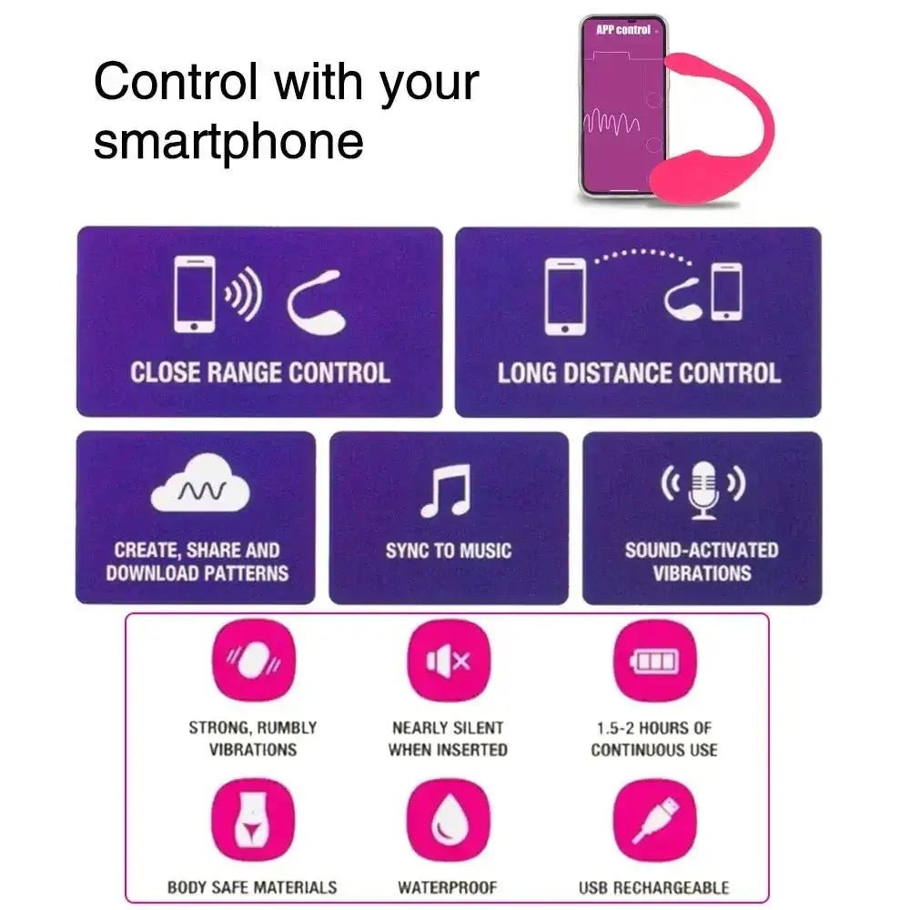 Wearable Dildo APP Vibrator for Woman Remote Control Bluetooth Vibrator Sex Toy Smartphone Long Distance Remote Control 18 - The Lady's Haven