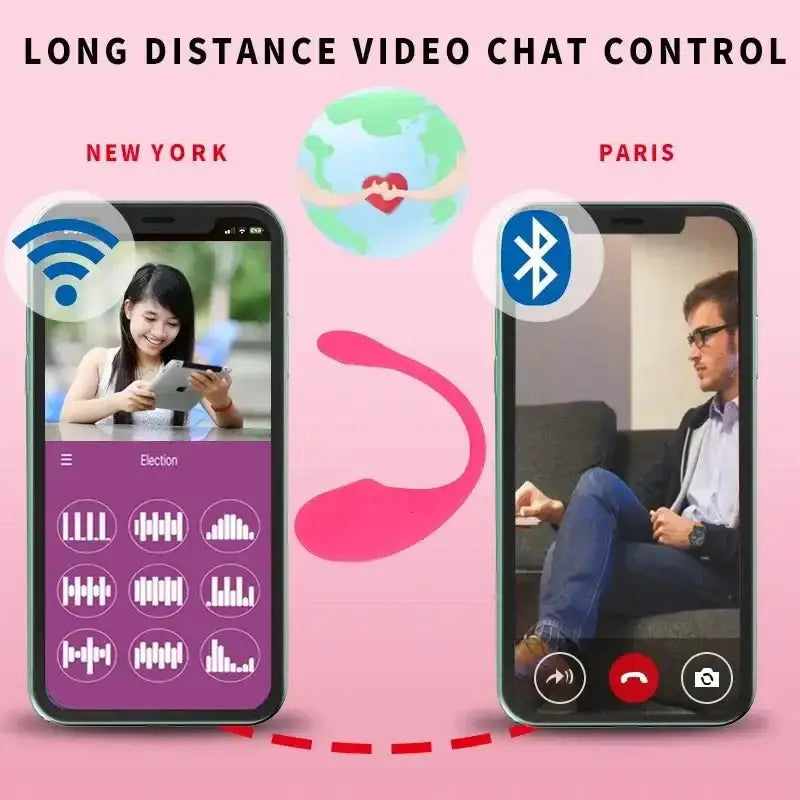 Wearable Dildo APP Vibrator for Woman Remote Control Bluetooth Vibrator Sex Toy Smartphone Long Distance Remote Control 18 - The Lady's Haven
