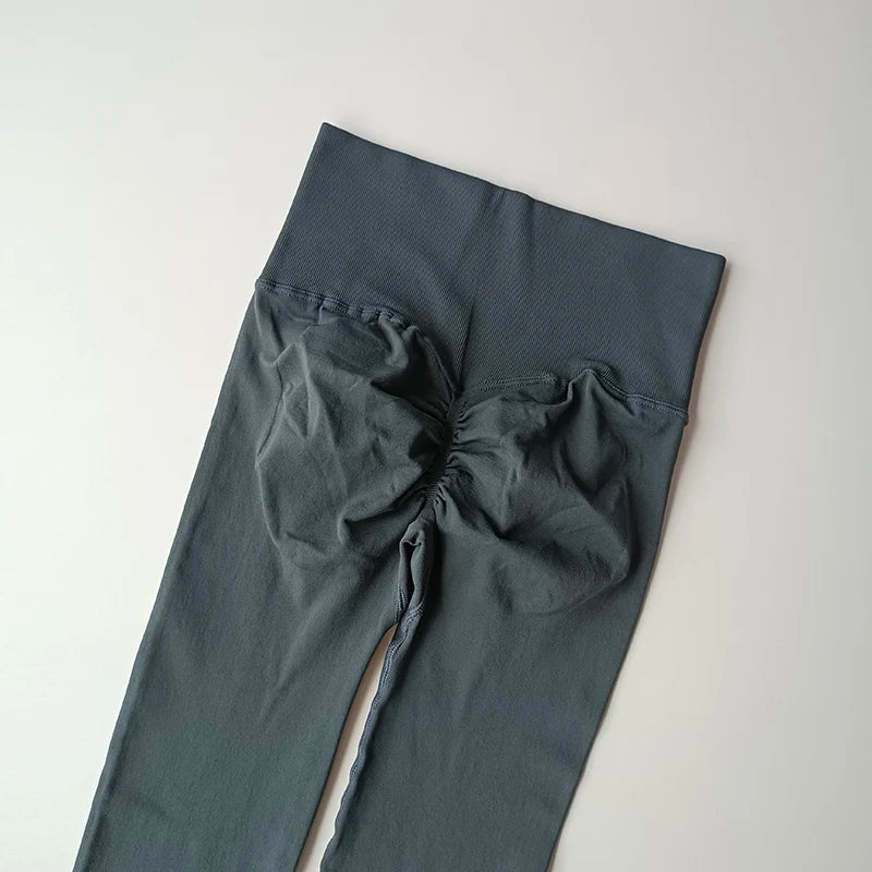 Women hip lift leggings from The Lady's Haven Boutique featuring a unique ruched design