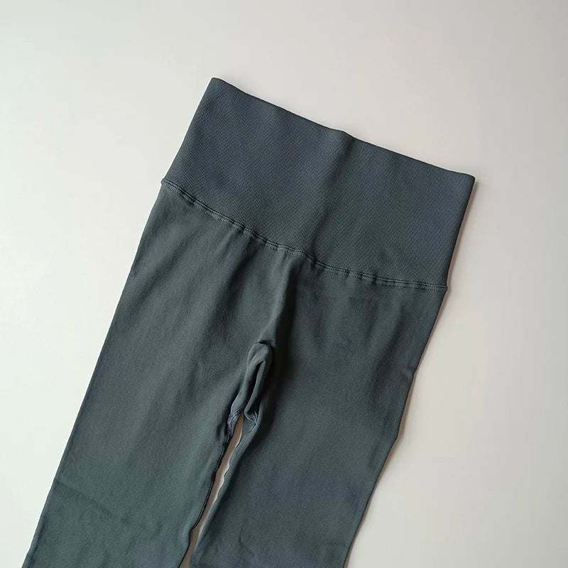 The Lady's Haven Boutique women hip lift leggings in gray with a comfortable high waistband