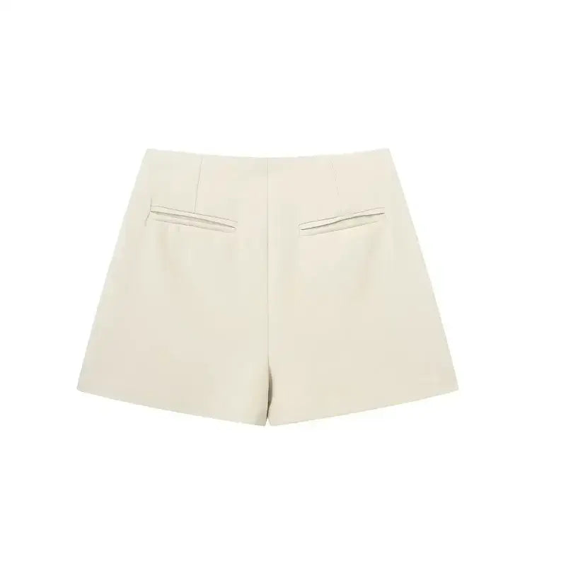 Beige fashionable skorts with back pockets from The Lady's Haven Boutique