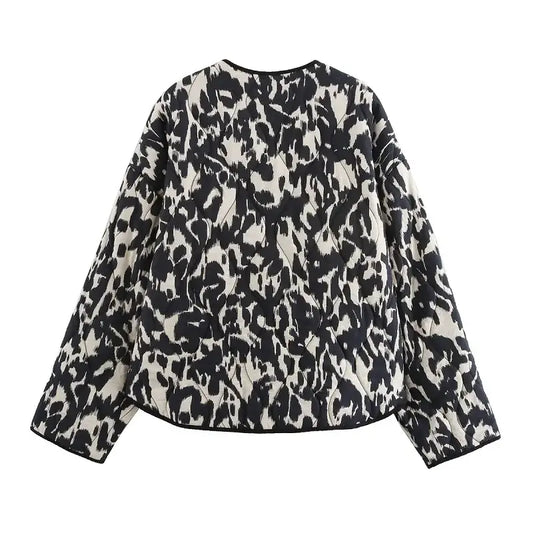 Women’s Casual Zebra Print Jacket Loose Oversize Coat - Jackets