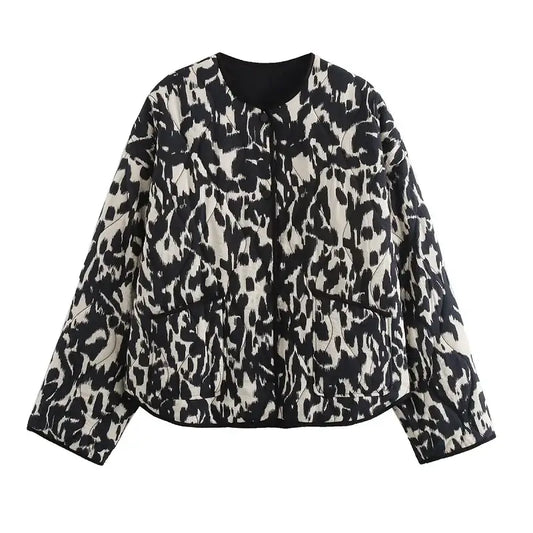 Women’s Casual Zebra Print Jacket Loose Oversize Coat - Zebra / S - Jackets