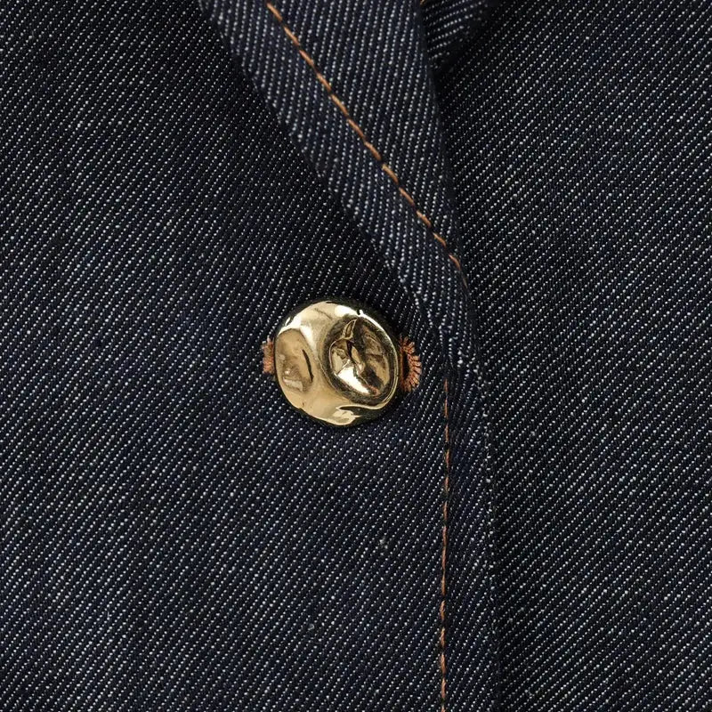 Women’s Elegant Denim Blazer Loose Single Breasted Coat - Blazers