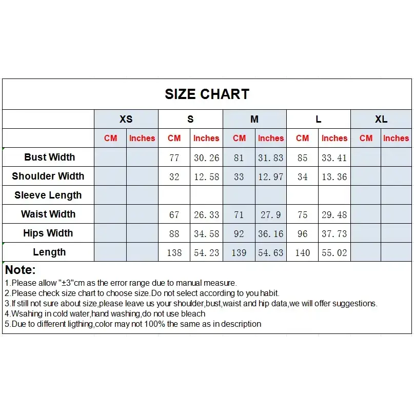 Size chart for sleeveless green maxi dress by The Lady's Haven Boutique with measurements in centimeters and inches