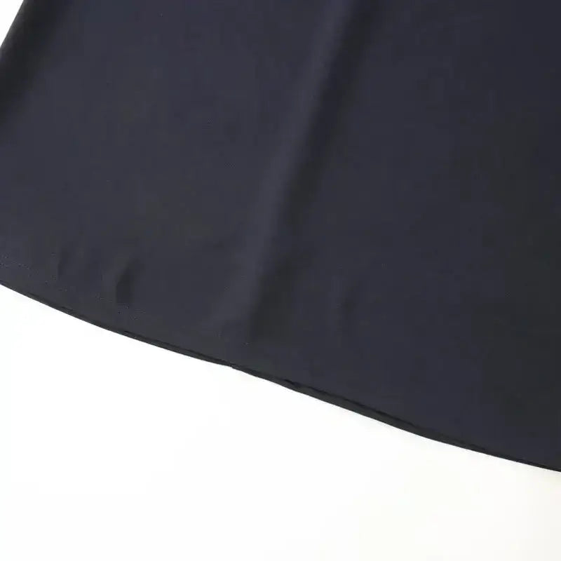 Close-up detail of navy blue formal evening dress fabric from The Lady's Haven Boutique maxi dress