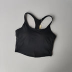 The Lady's Haven Boutique womens push up sports bra in black with a comfortable racerback design