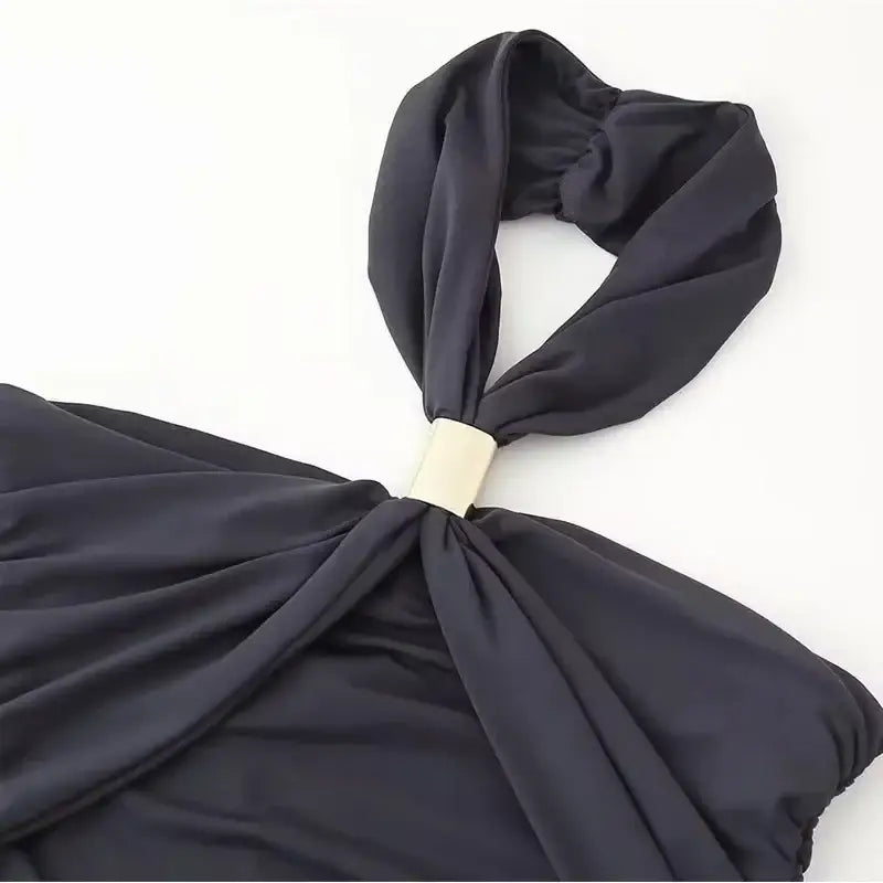 Women’s Sexy Halter Bodycon Midi Dress Backless Party Dress - Midi Dress