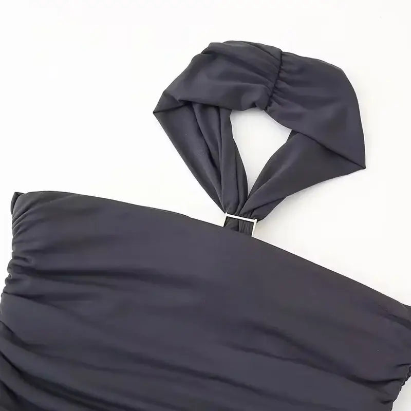 Women’s Sexy Halter Bodycon Midi Dress Backless Party Dress - Midi Dress