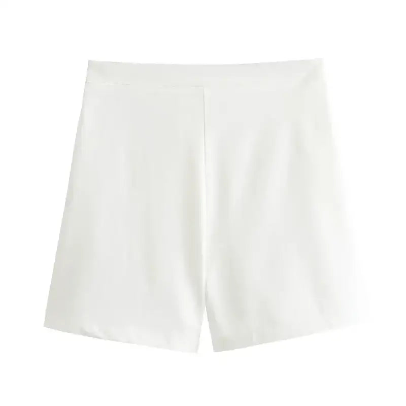White tailored shorts perfect for summer office vest and shorts outfit from The Lady's Haven Boutique