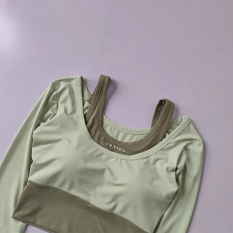 Light Green Workout T-Shirt with Pads Designed for Comfort and Flexibility in Fitness Activities