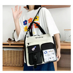 Stylish large capacity ladies handbag with multiple pockets and adjustable strap for everyday use