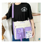 Large capacity ladies handbag in pastel colors with adjustable straps and stylish design