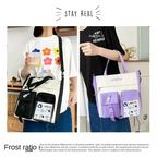 Stylish large capacity ladies handbag in two colors for everyday use and fashion versatility