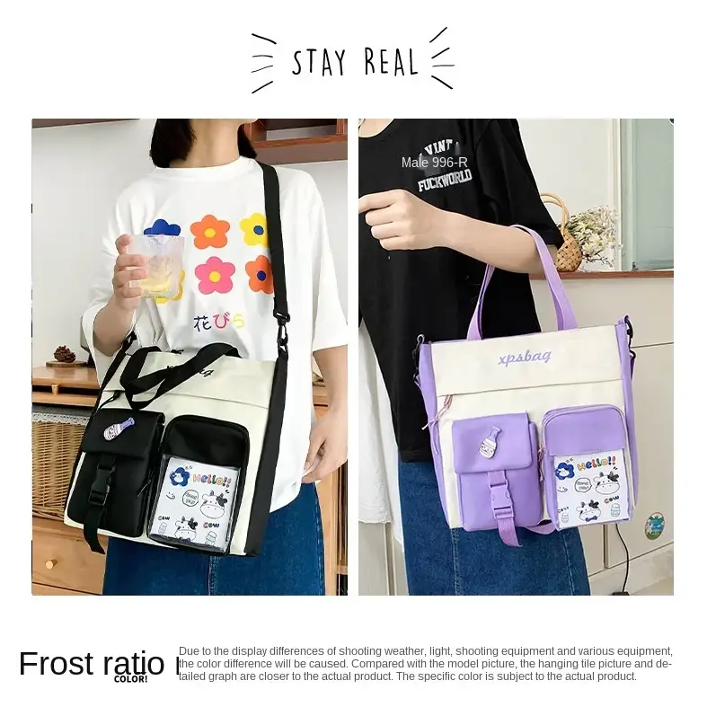 Stylish large capacity ladies handbag in two colors for everyday use and fashion versatility