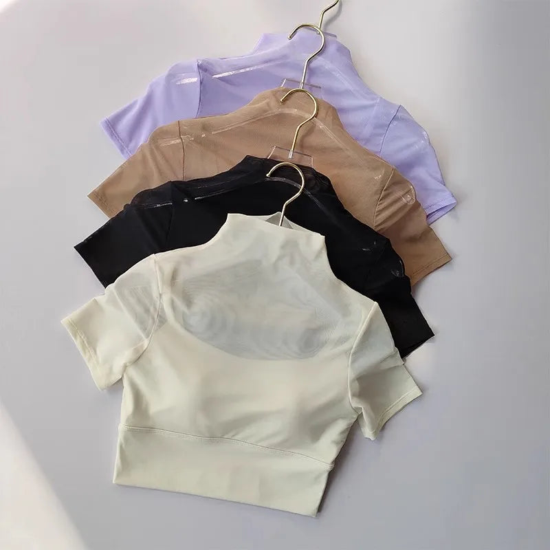 Collection of stylish yoga clothes for women featuring various colors and a trendy design